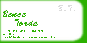bence torda business card